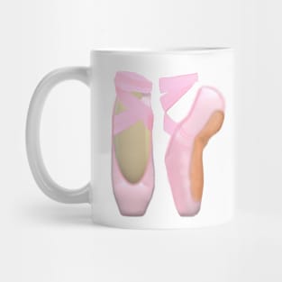 Ballerina Toe Shoes (White Background) Mug